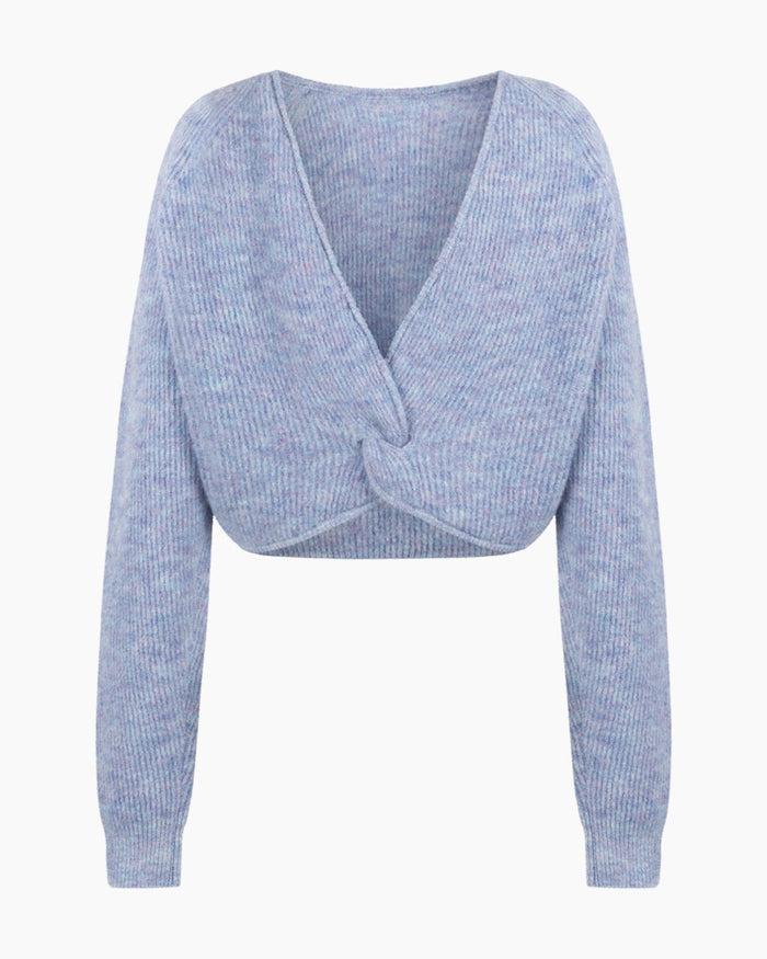 Another Label Adea Knitted Pull Light Blue Melee