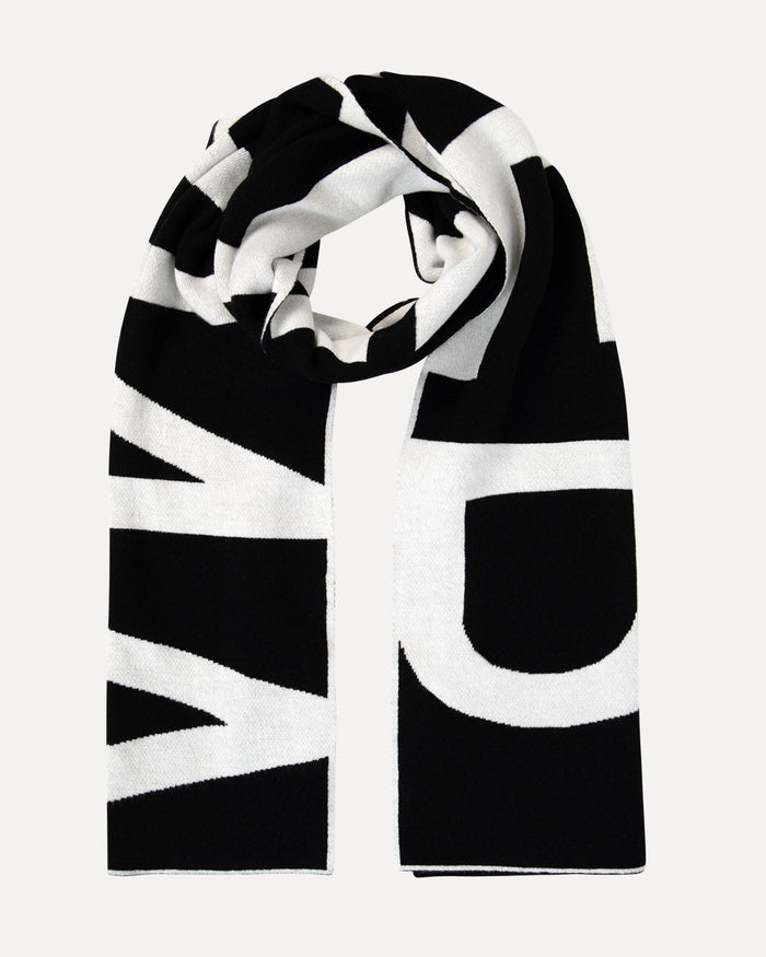 Another Label Andrea Scarf Black White