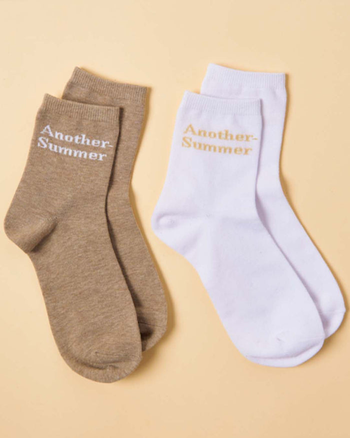 another label Another summer socks White/beige