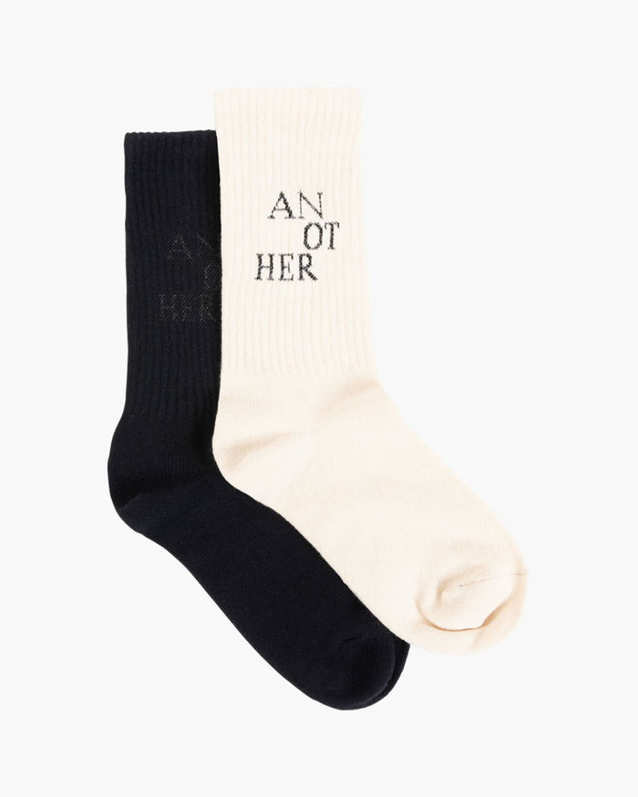 another label Belle socks Black parchment