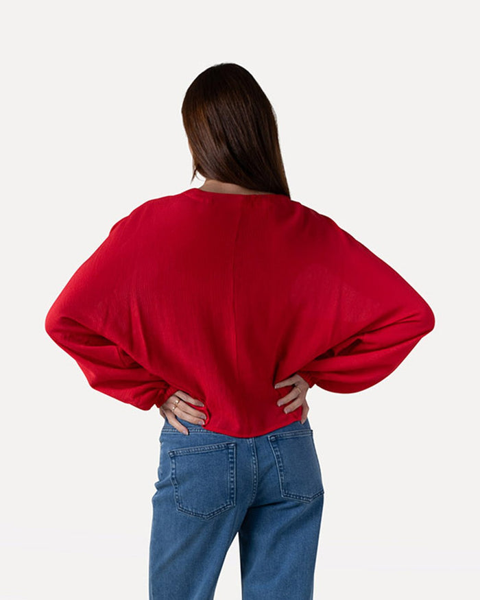 Another Label Bibi Top Flame Scarlet