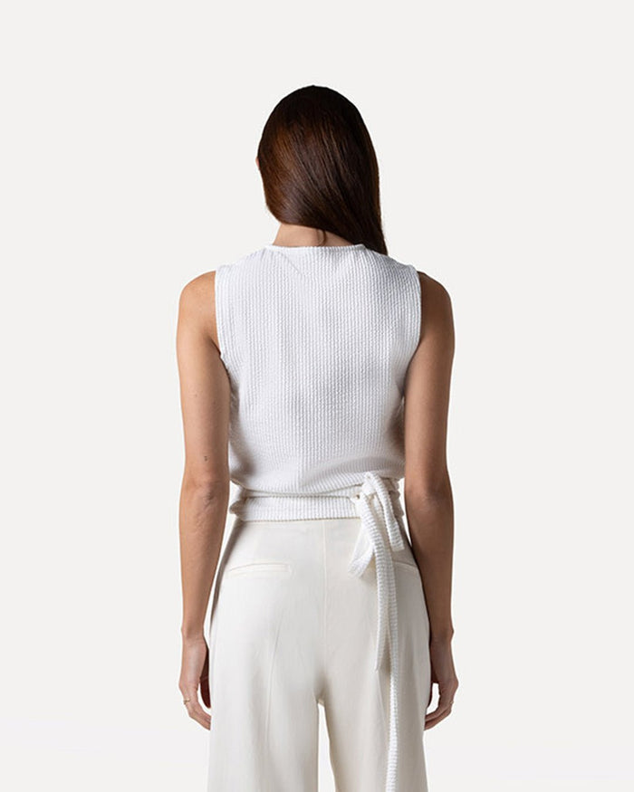 Another Label Bine Top Off-white