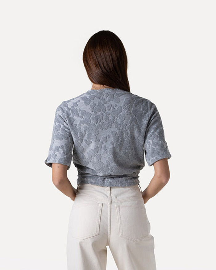 Another Label Bine Toweling Top Grey Melee