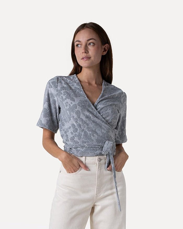 another label Bine toweling top Grey melee