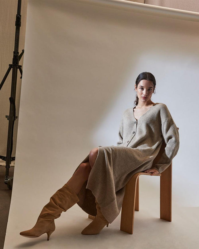 another label Bodil wrinkled boot Croissant