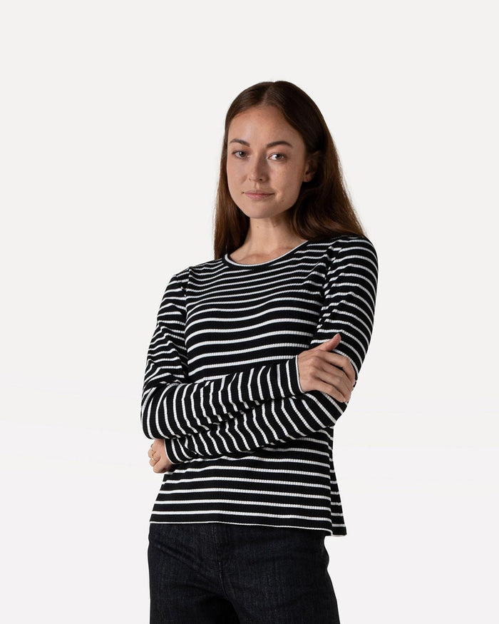 another label Cameron T-shirt Black white stripe
