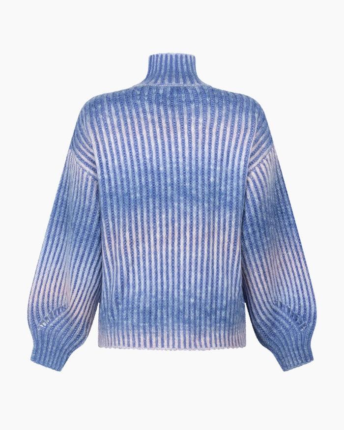 Another Label Daly Knitted Pull Blue Space Dye