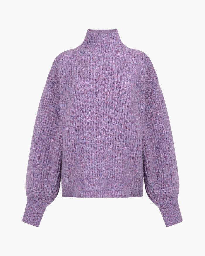 Another Label Daly Knitted Pull L/s Dahlia Purple