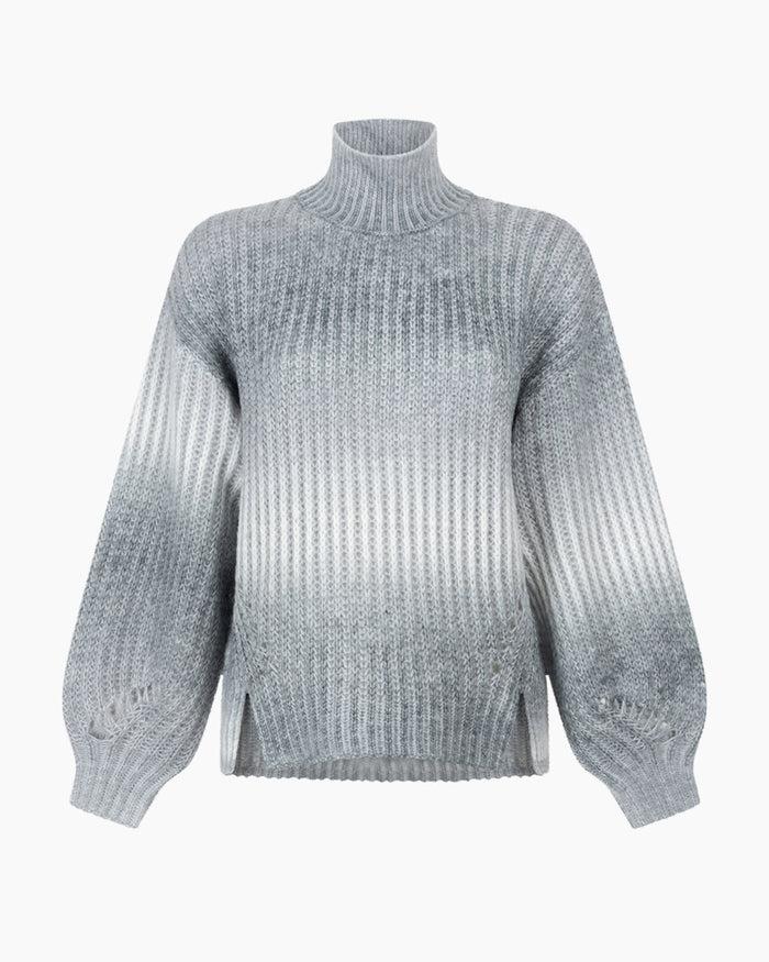 Another Label Daly Knitted Pull Light Grey Melee