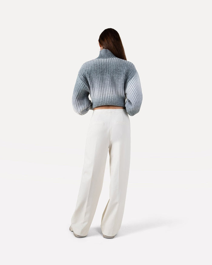 Another Label Daly Knitted Pull Light Grey Melee