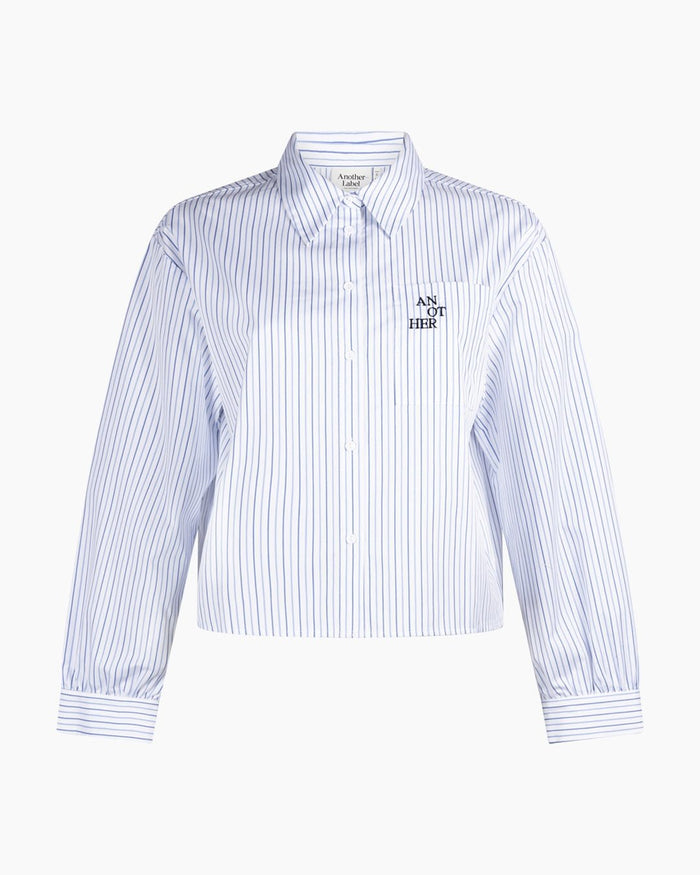 Another Label Diega Shirt Blue White Stripe