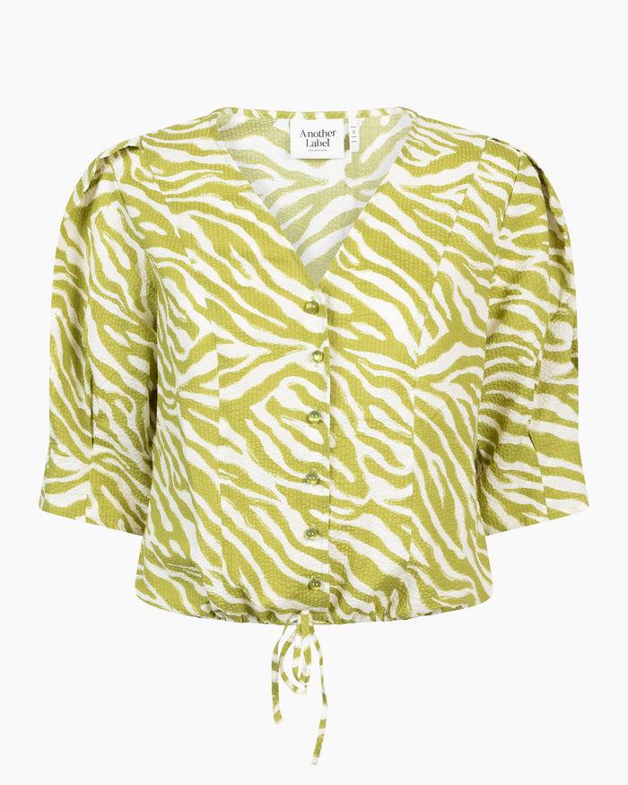 Another Label Dolly Shirt Abstract Green