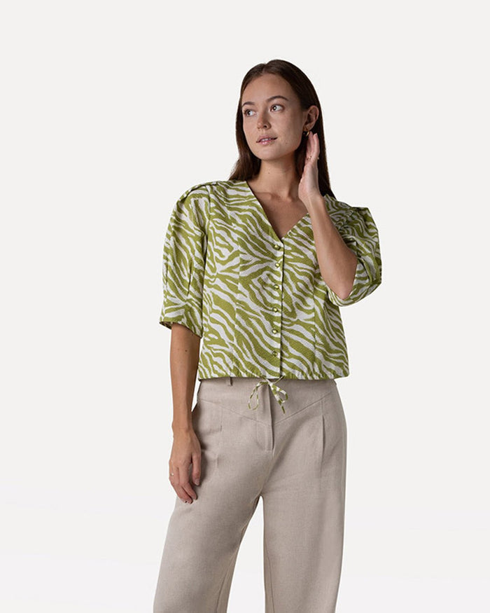 another label Dolly shirt Abstract green