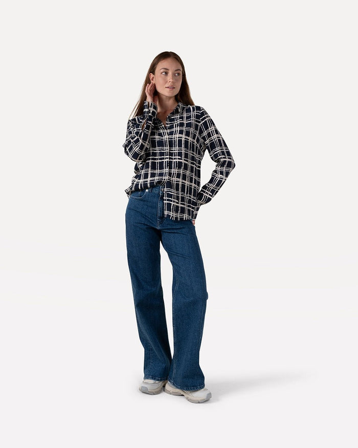 another label Dreiser check shirt Night sky check