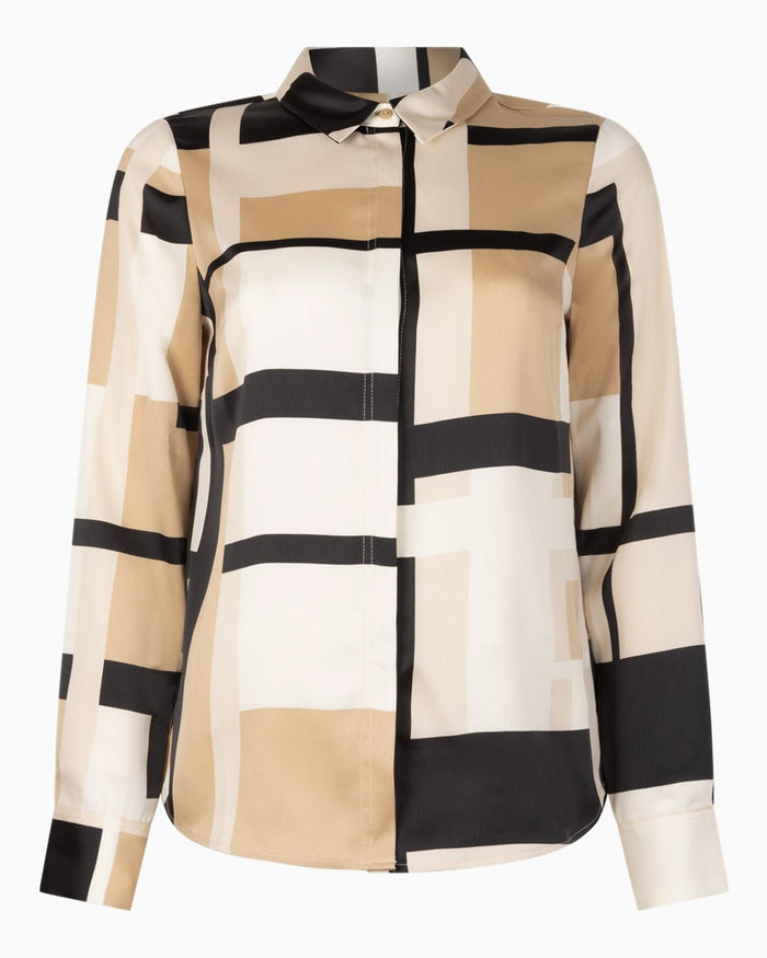 Another Label Dreiser Shirt Egg White Block Check