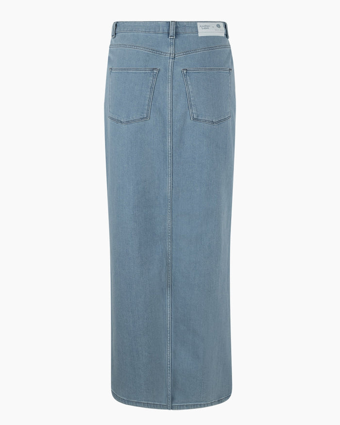 Another Label Ela Denim Skirt Stone Denim Blue