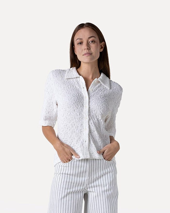 Another Label Eleonora Top Off-white