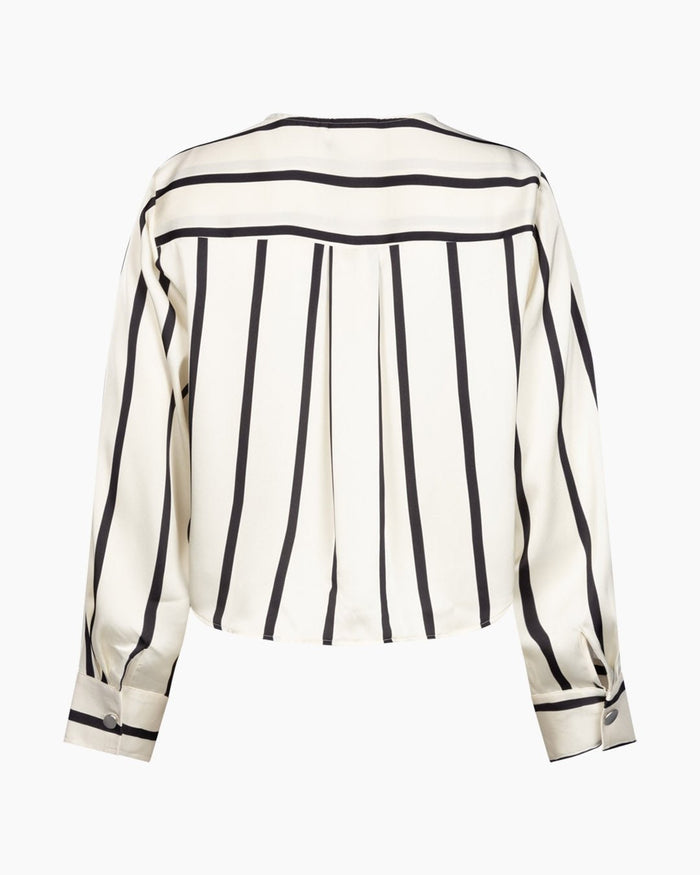 Another Label Elisa Top Black White Stripe