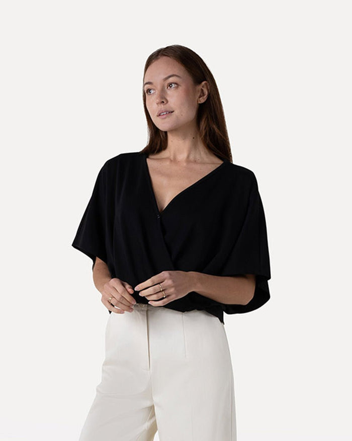 Another Label Elsa Top Black