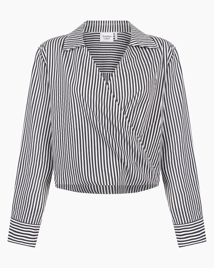 Another Label Elsie Top Black White Stripe