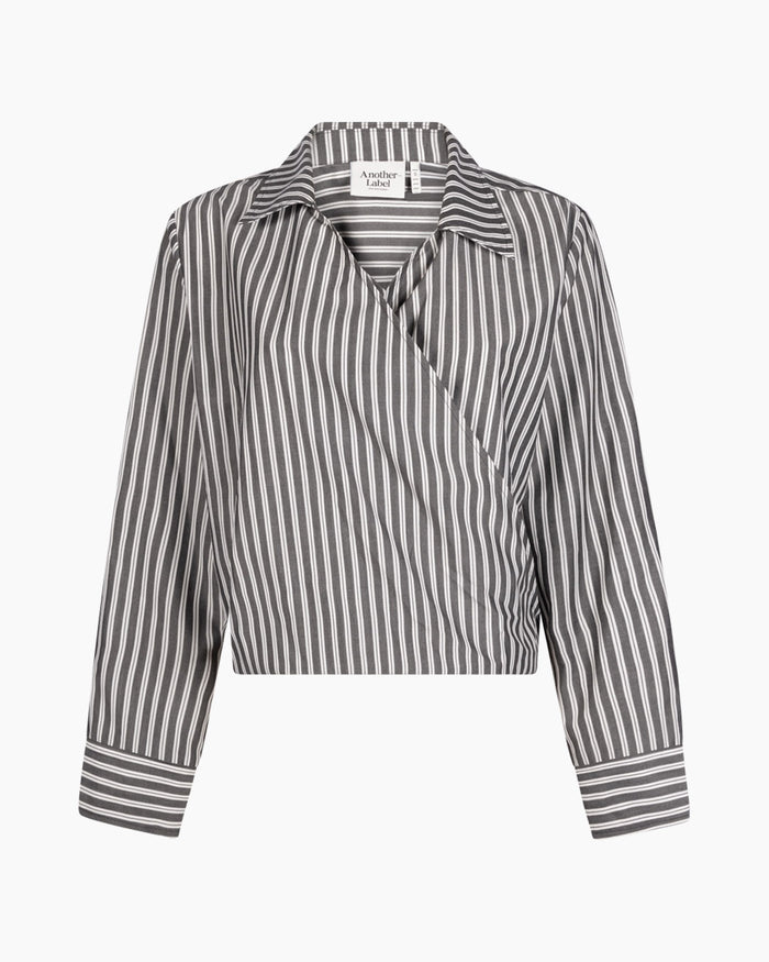 another label Elsie top Black white stripe