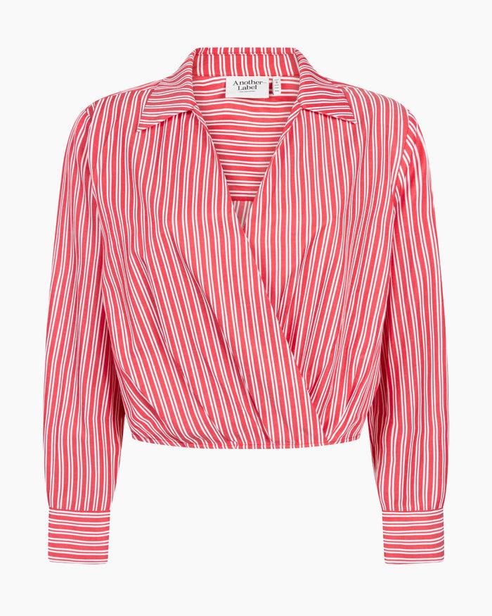 Another Label Elsie Top Red White Stripe