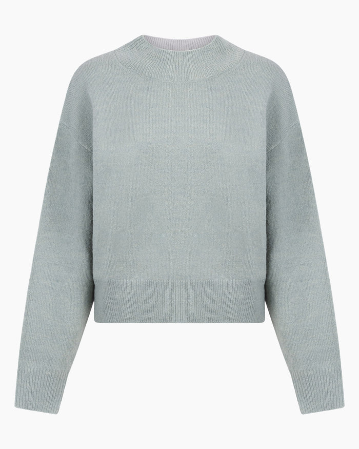 Another Label Emily Knitted Pull Jadeite Lt. Grey