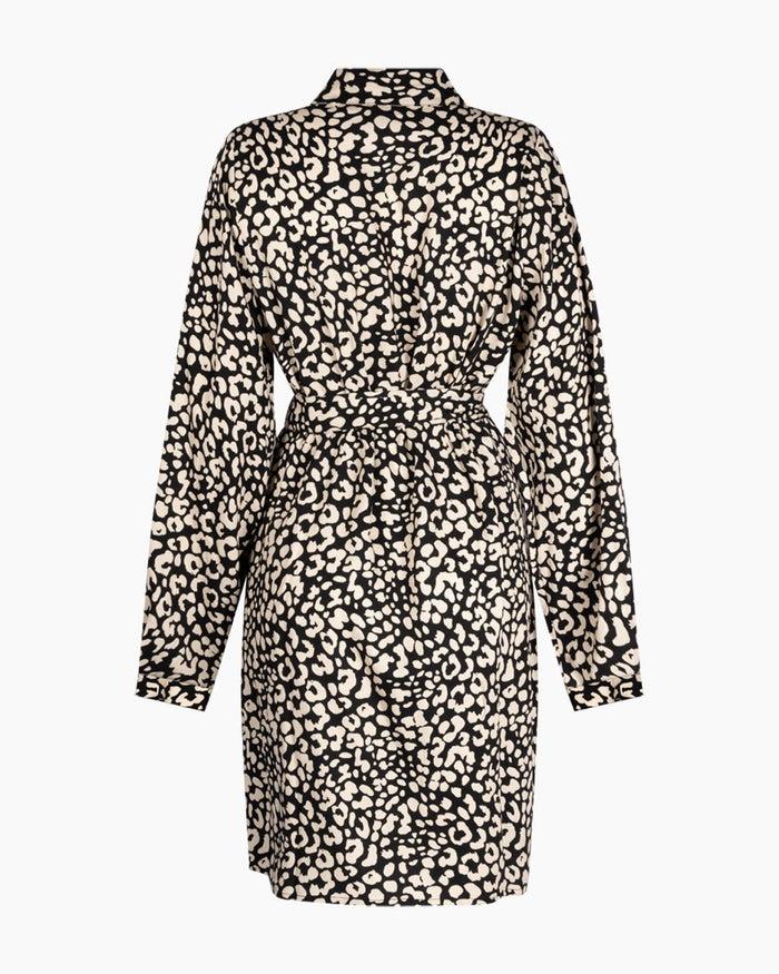 Another Label Esmee Dress Animal Black White