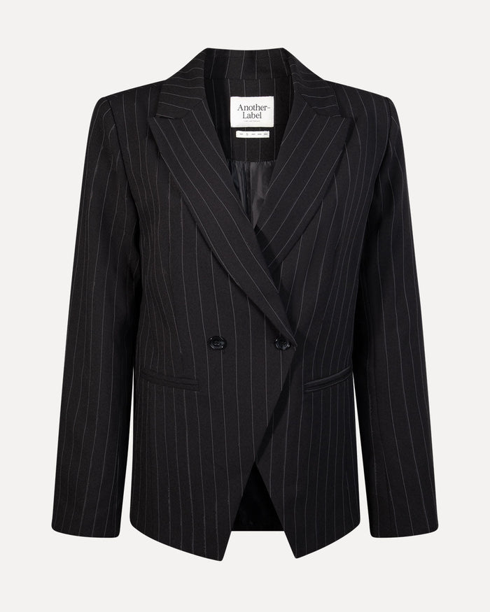 Another Label Femke Blazer Black Pin Stripe