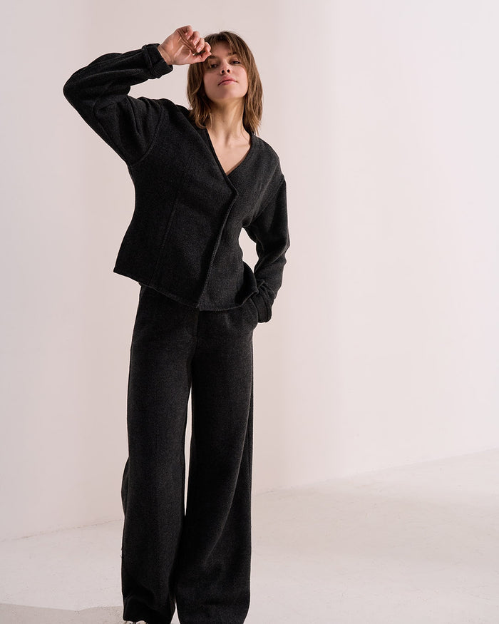 Another Label Fiamma Blazer Dark Grey