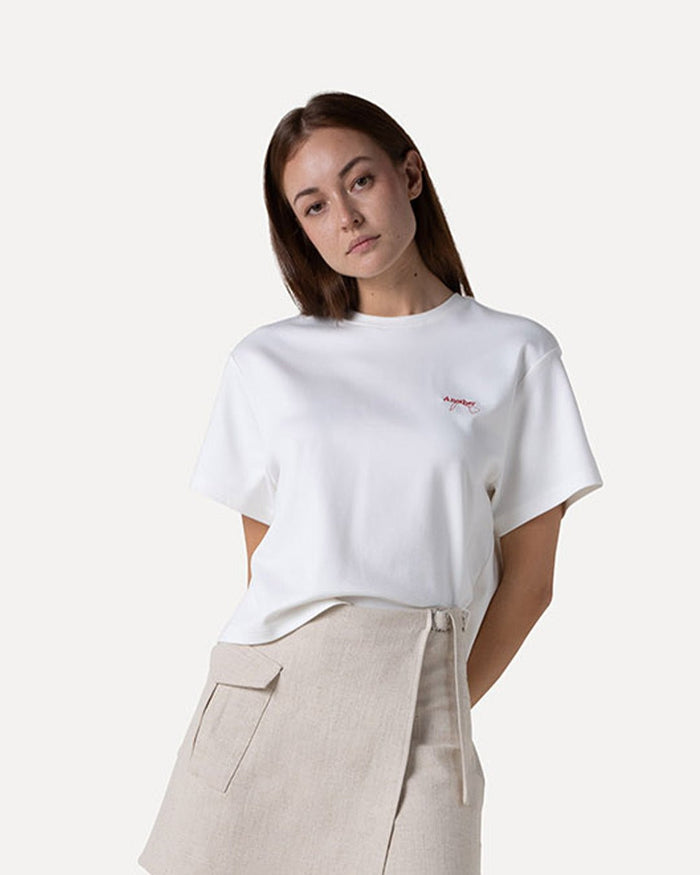 Another Label Gina Flower T-shirt Off-white