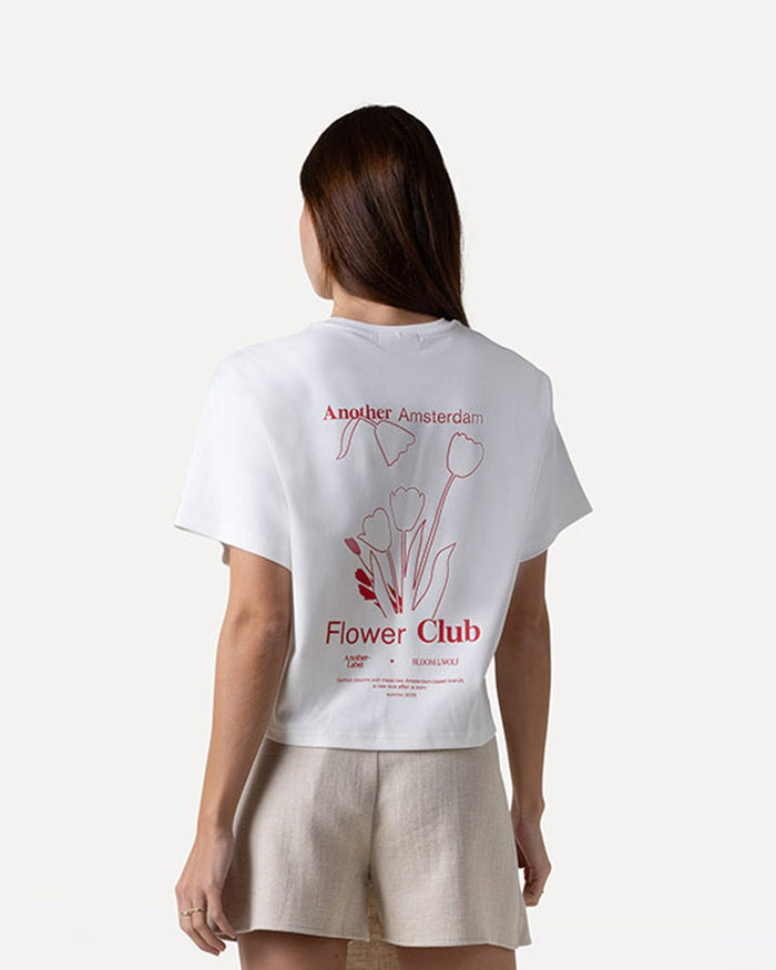 Another Label Gina Flower T-shirt Off-white