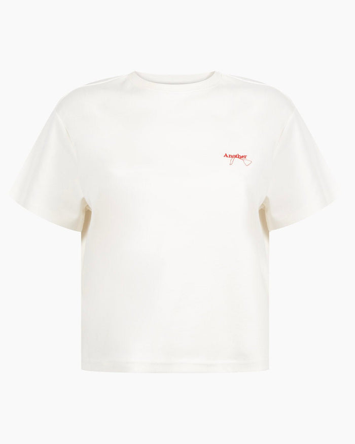 Another Label Gina Flower T-shirt Off-white