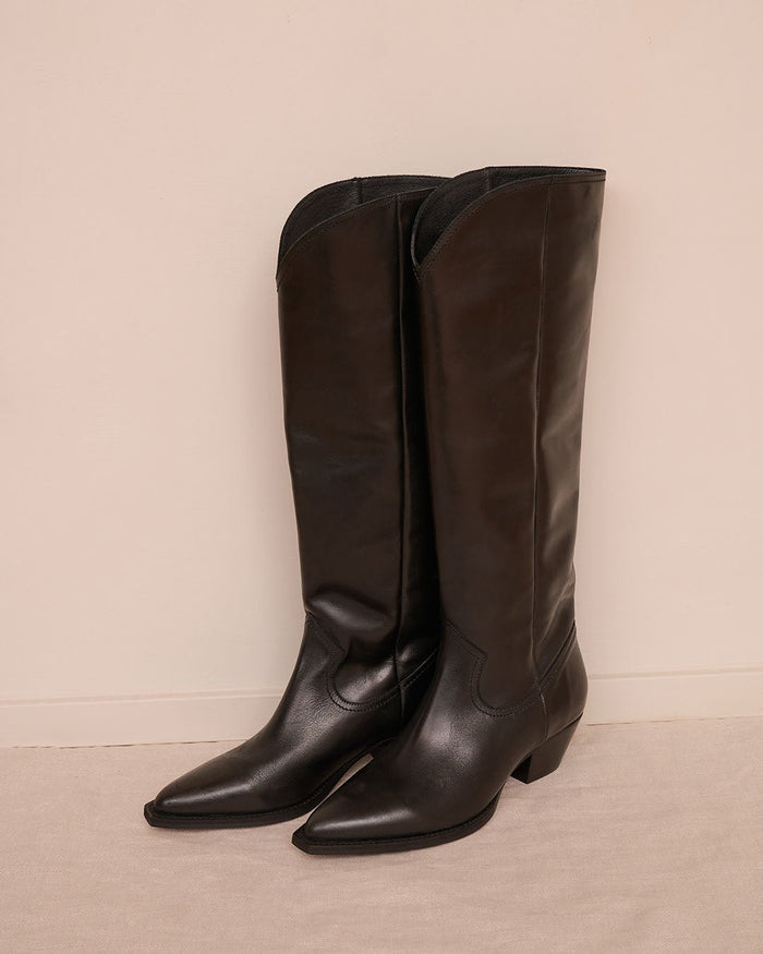 Another Label Gioia Cowboy Boot Black