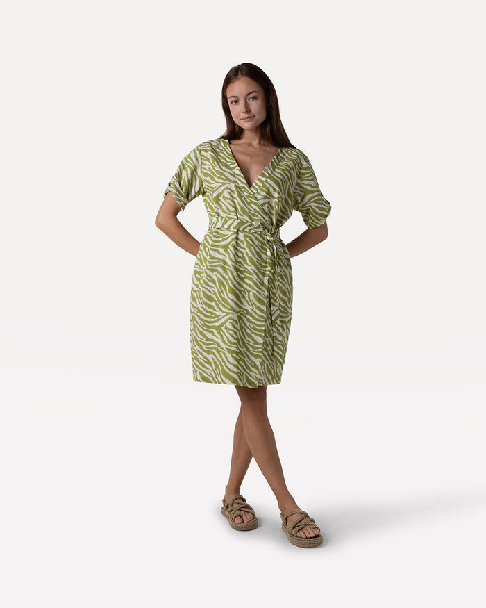 Another Label Hailey Dress Abstract Green