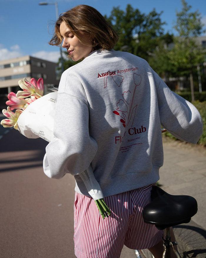 another label Jaxy flower sweat Grey melee