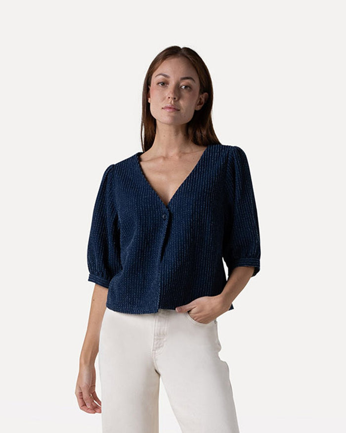 Another Label Kiek Denim Shirt Stone Indigo