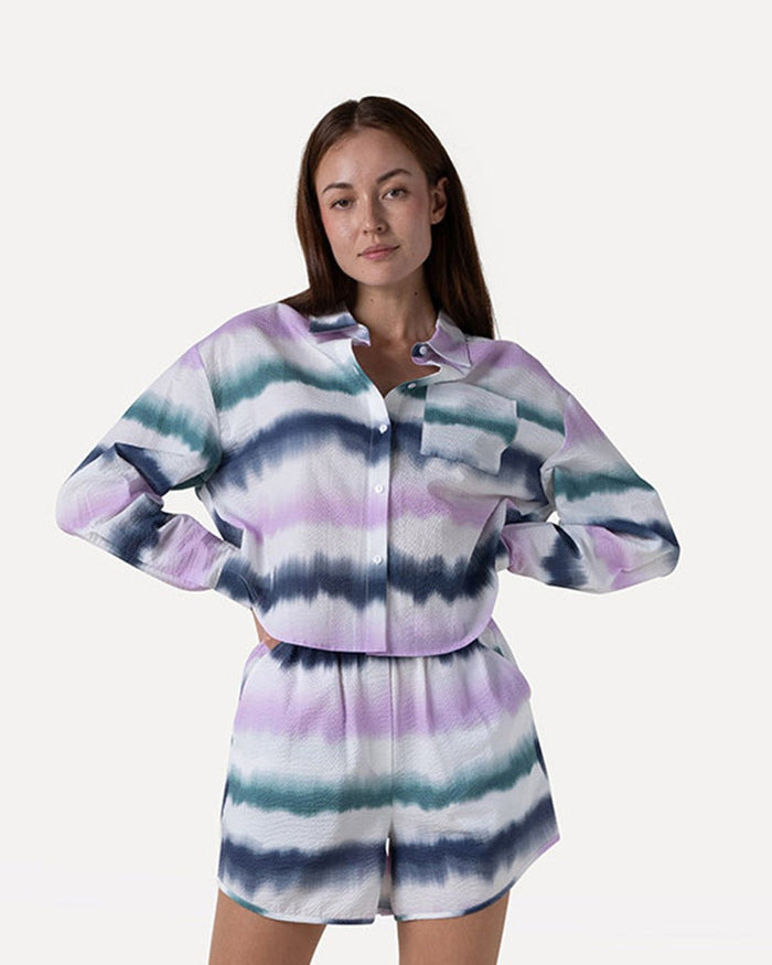 Another Label Laleha Shirt Tie Dye Stripe