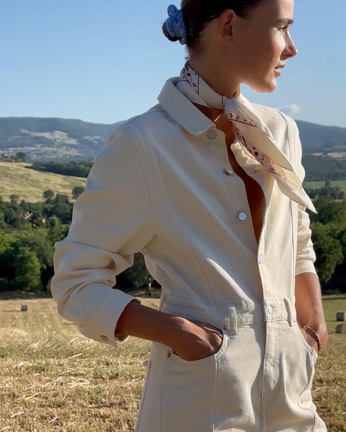 another label Lauren denim jumpsuits Natural denim