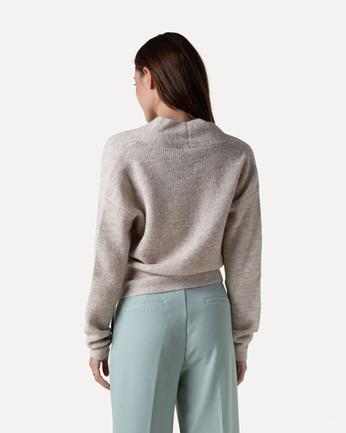 Another Label Len Knitted Pull Sandshell Melee