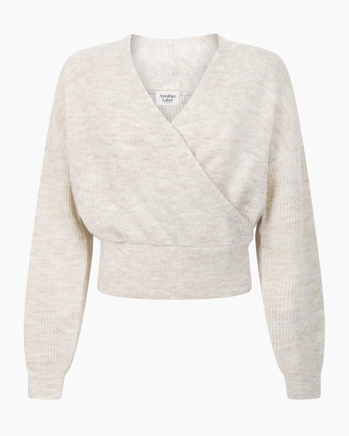Another Label Len Knitted Pull Sandshell Melee