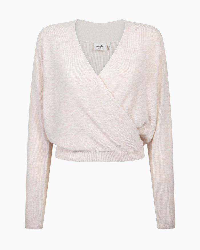 Another Label Lena Knitted Pull Egg White Melee