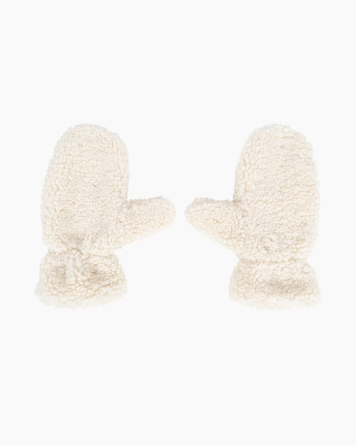 another label Lena teddy gloves Egg White
