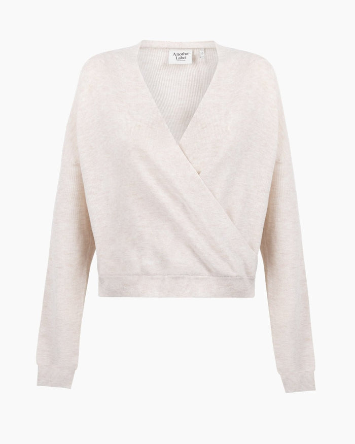 Another Label Leni Knitted Pull Egg White Melee