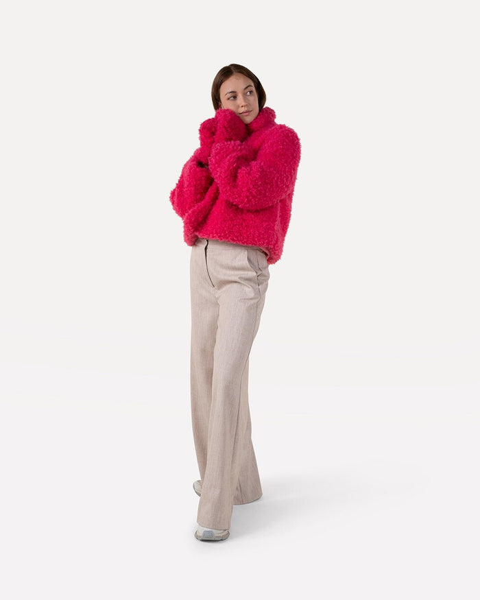 Another Label Lenna Furry Gloves Parchment