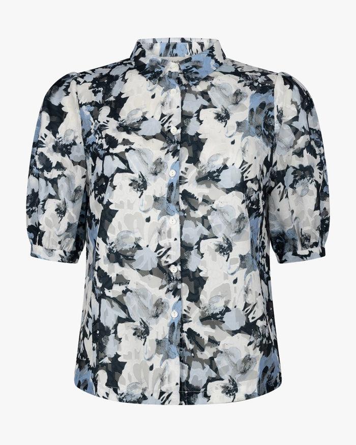 Another Label Lierre Shirt Blue Flower