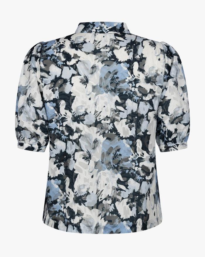 Another Label Lierre Shirt Blue Flower
