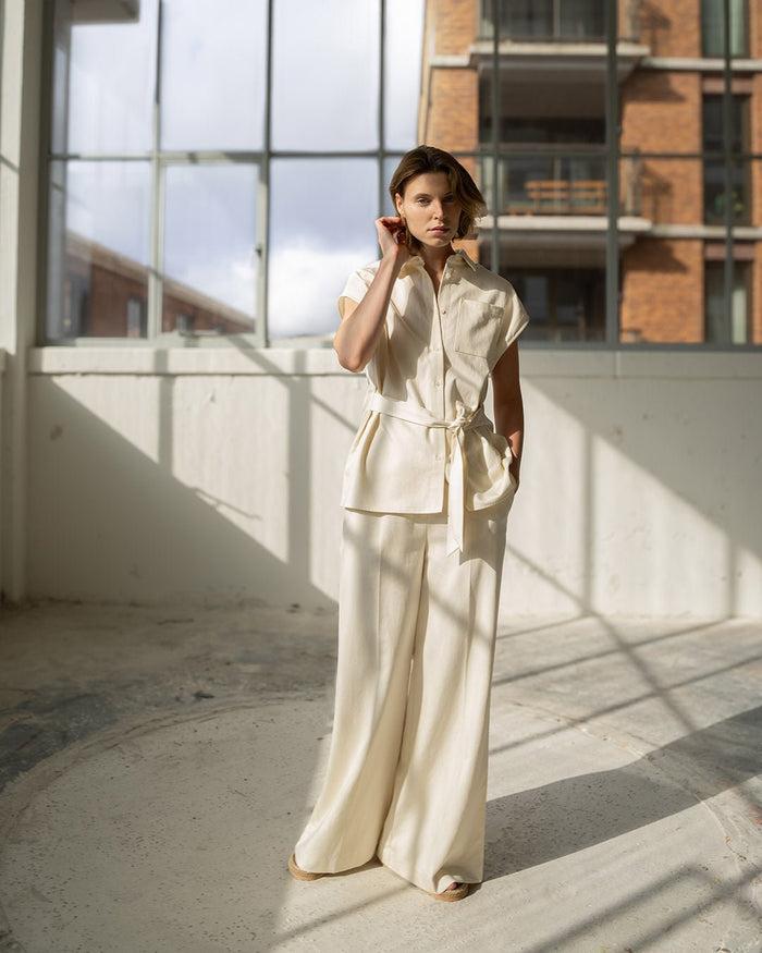 another label Liliam shirt Parchment