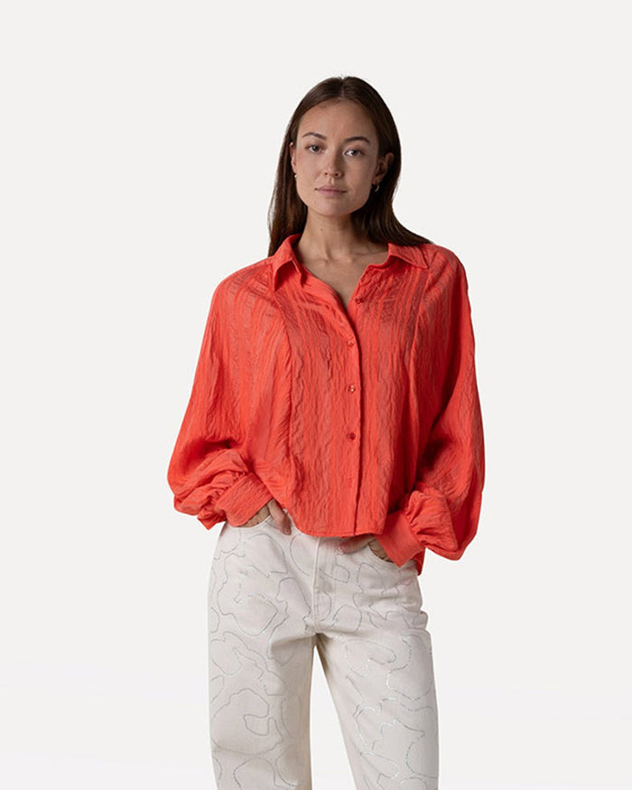 Another Label Lilly Shirt Hot Coral