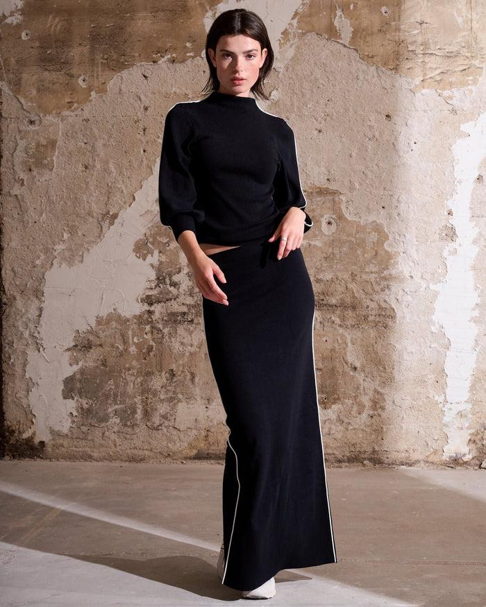 Another Label Linde Knitted Skirt Black